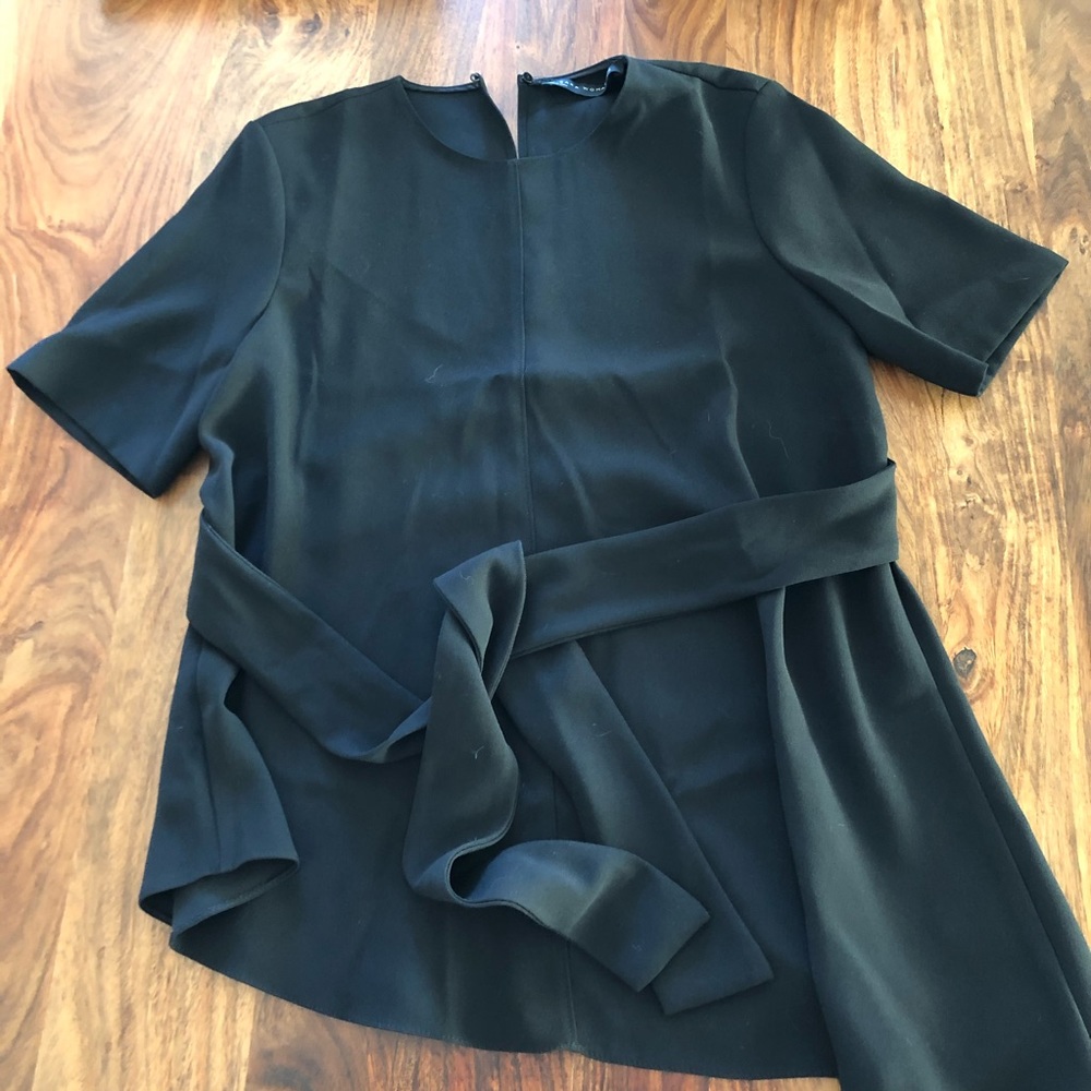 Zara wide leg asymmetrical top pantsuit